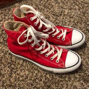 Red high top converse